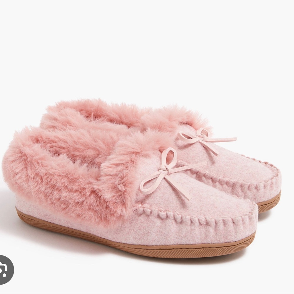 J Crew Pink Heathered Slippers